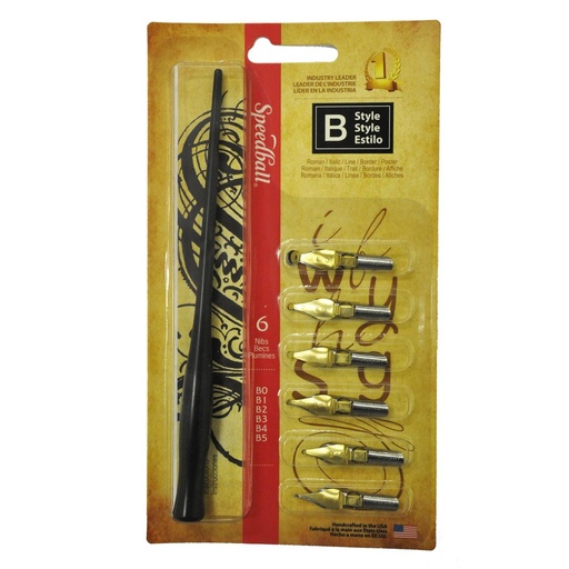 Set de plumilla caligráfica tipo &quot;B&quot; punta circular Speedball