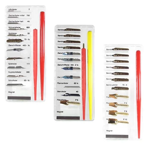 Sets de caligrafía plumillas variadas Standardgraph (Italic y Poster)