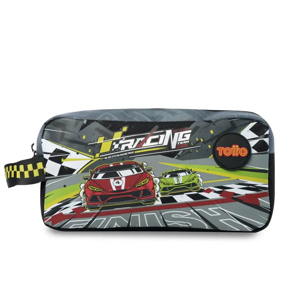 Estuche Totto Escolar Grand Prix Gris