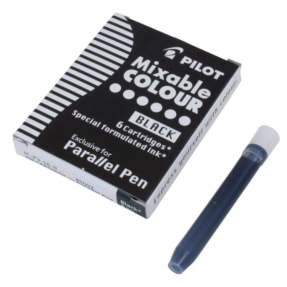 [ICP3S6B] Cartucho Pilot de Recarga para Pluma Parallel (6 Negros)