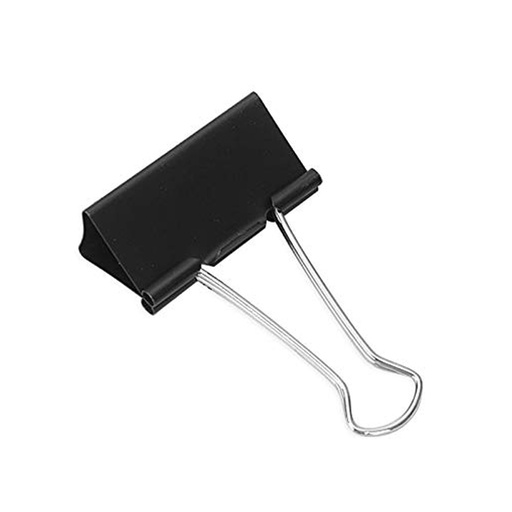 Apretadores dobles de papel color negro