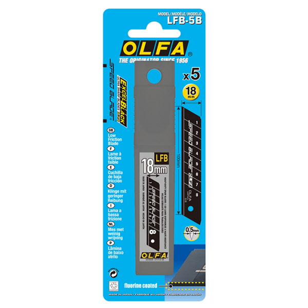 Repuestos para cortador 18mm universal trabajos duros Speed Blade Olfa (5ud)
