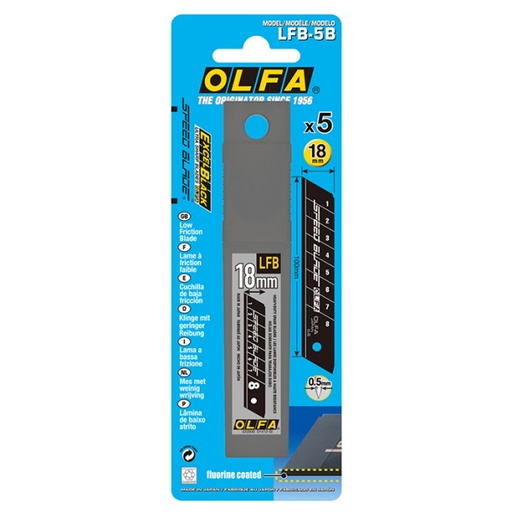 Repuestos para cortador 18mm universal trabajos duros Speed Blade Olfa (5ud)
