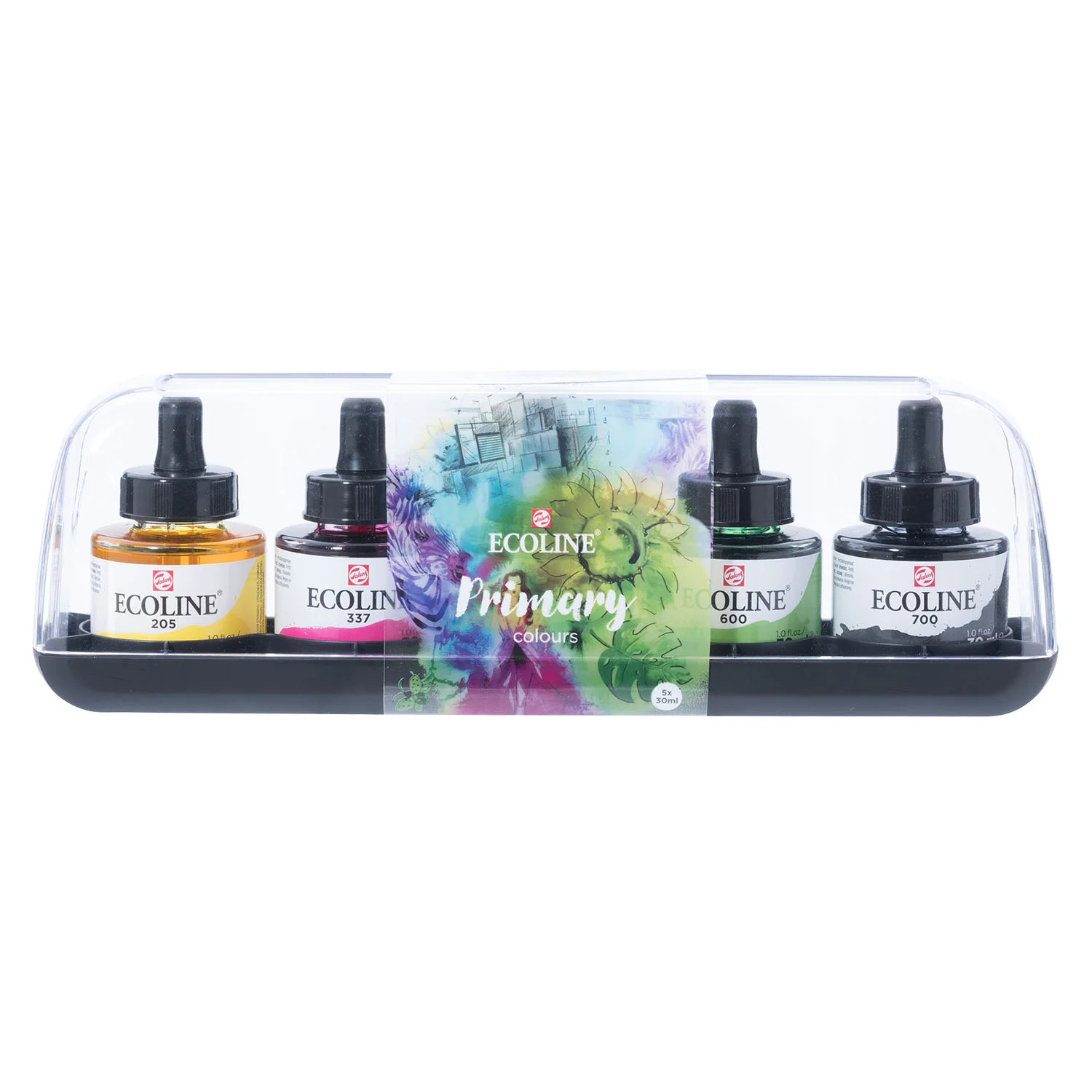 Set de acuarelas líquidas 30ml Ecoline colores Primarios (5ud)