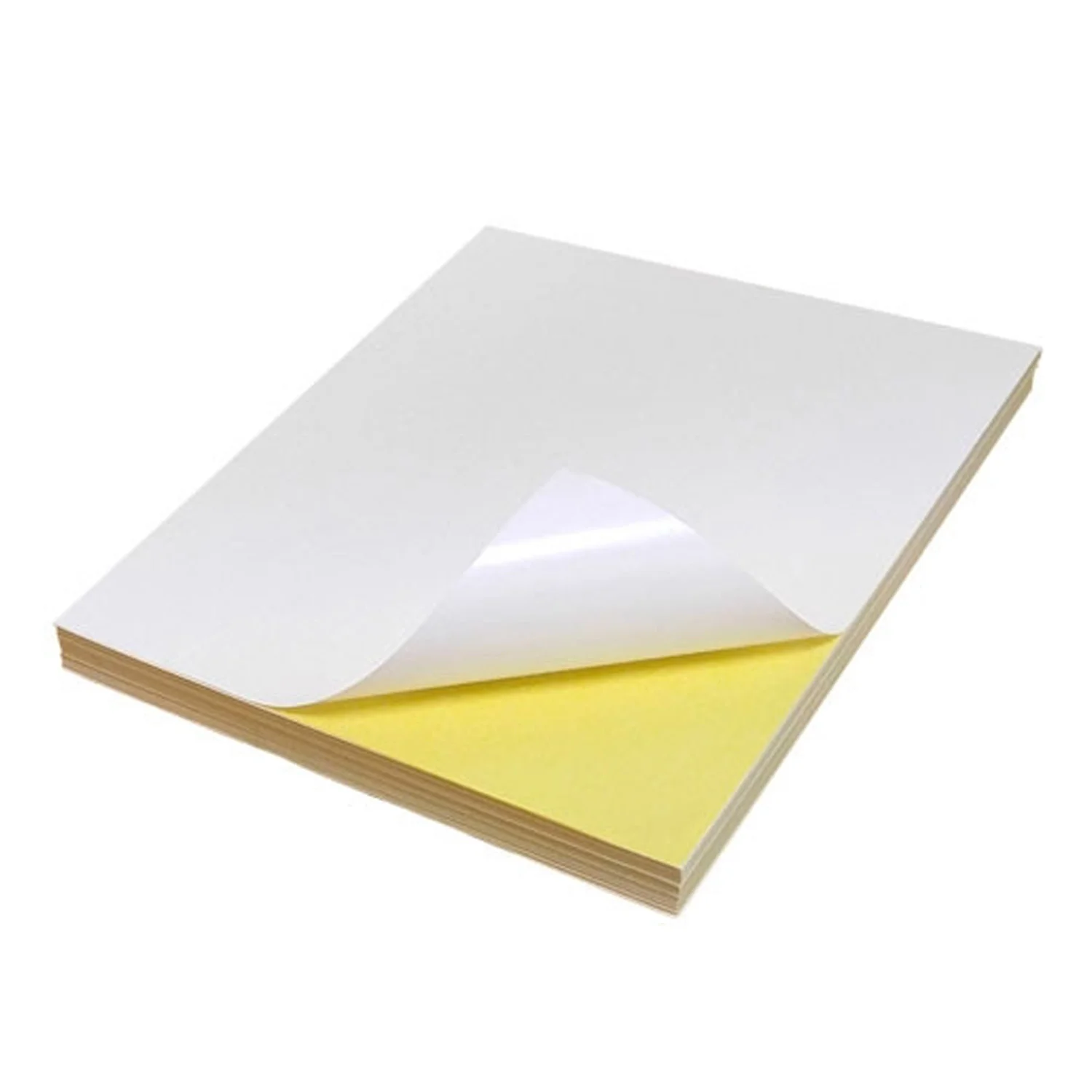 Papel Bond Autoadhesivo 180gr Mate imprimible Oficio (10 hojas)