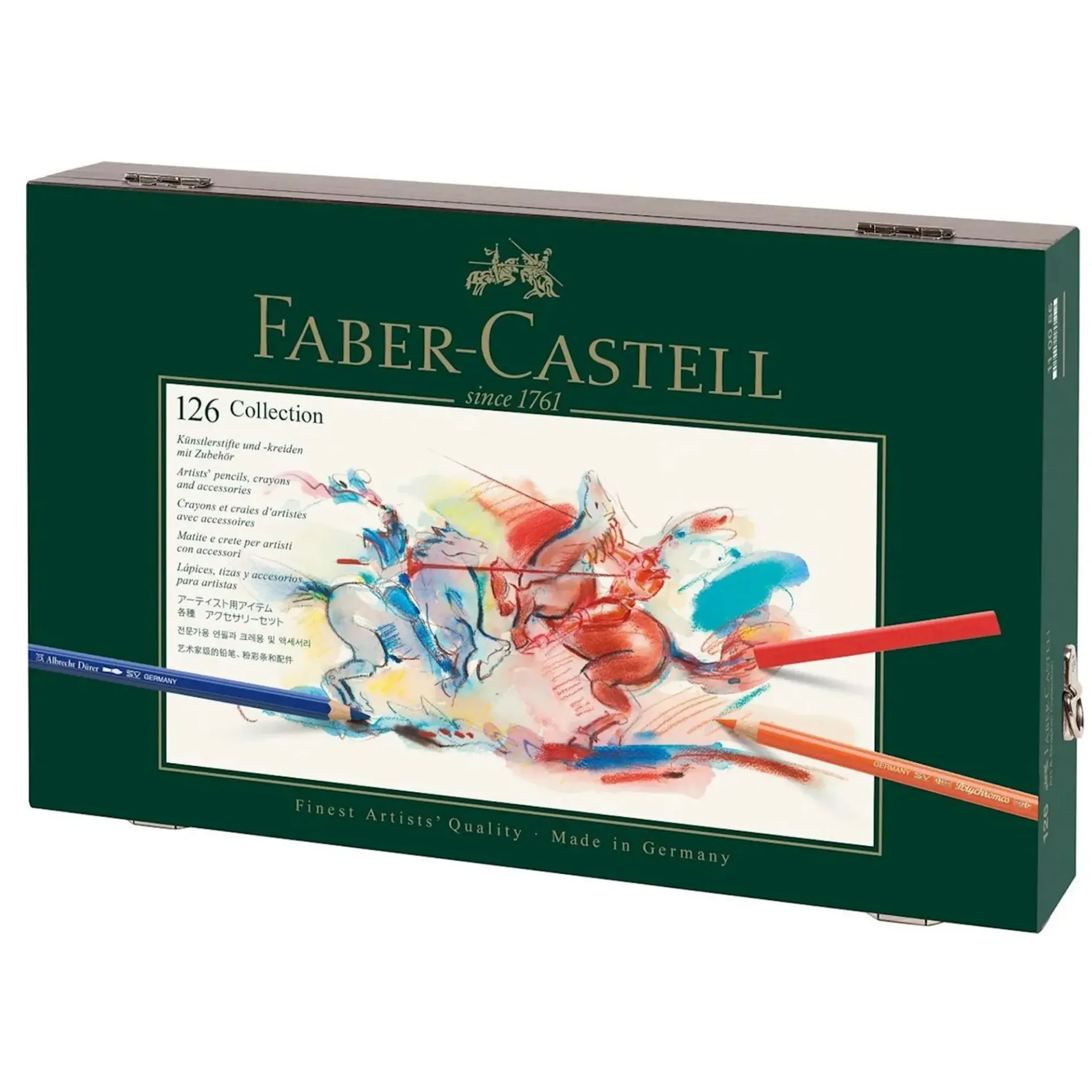 [110085] Estuche Madera Art & Graphic Faber-Castell 126 pzas- 3 Gamas