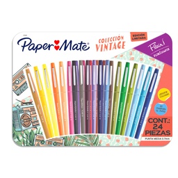 [2152224] Bolígrafo Flair Paper Mate Vintage Punta Media 24 Colores