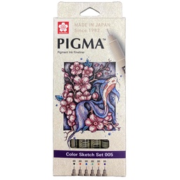 [XSDK005-6A] Set de Tiralínea Pigma Micron Sakura 0,05 6 Colores