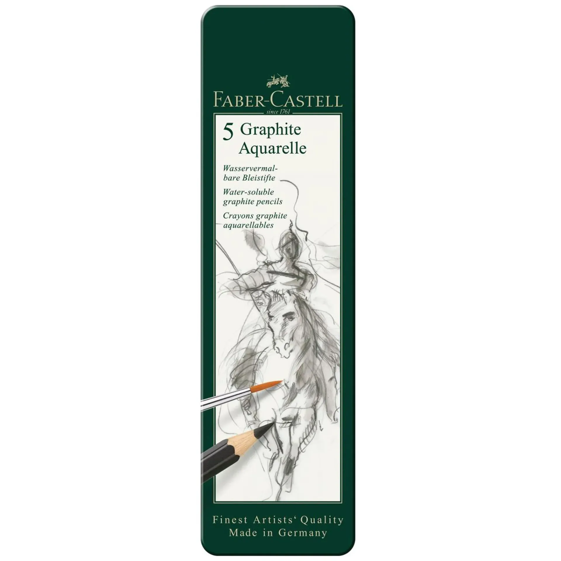 [117805] Lápices Grafito Acuarelable Faber-Castell (HB-2B-4B-6B-8B)
