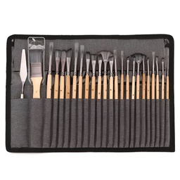 [PISE00826024] Pinceles para Acuarela y Acrilico con Estuche Renart 24 pcs.