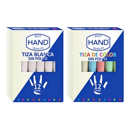 Tiza En Barra Hand Para Pizarras Negras (12ud)