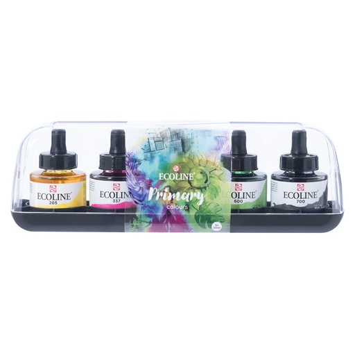 Set de acuarelas líquidas 30ml Ecoline colores Primarios (5ud)