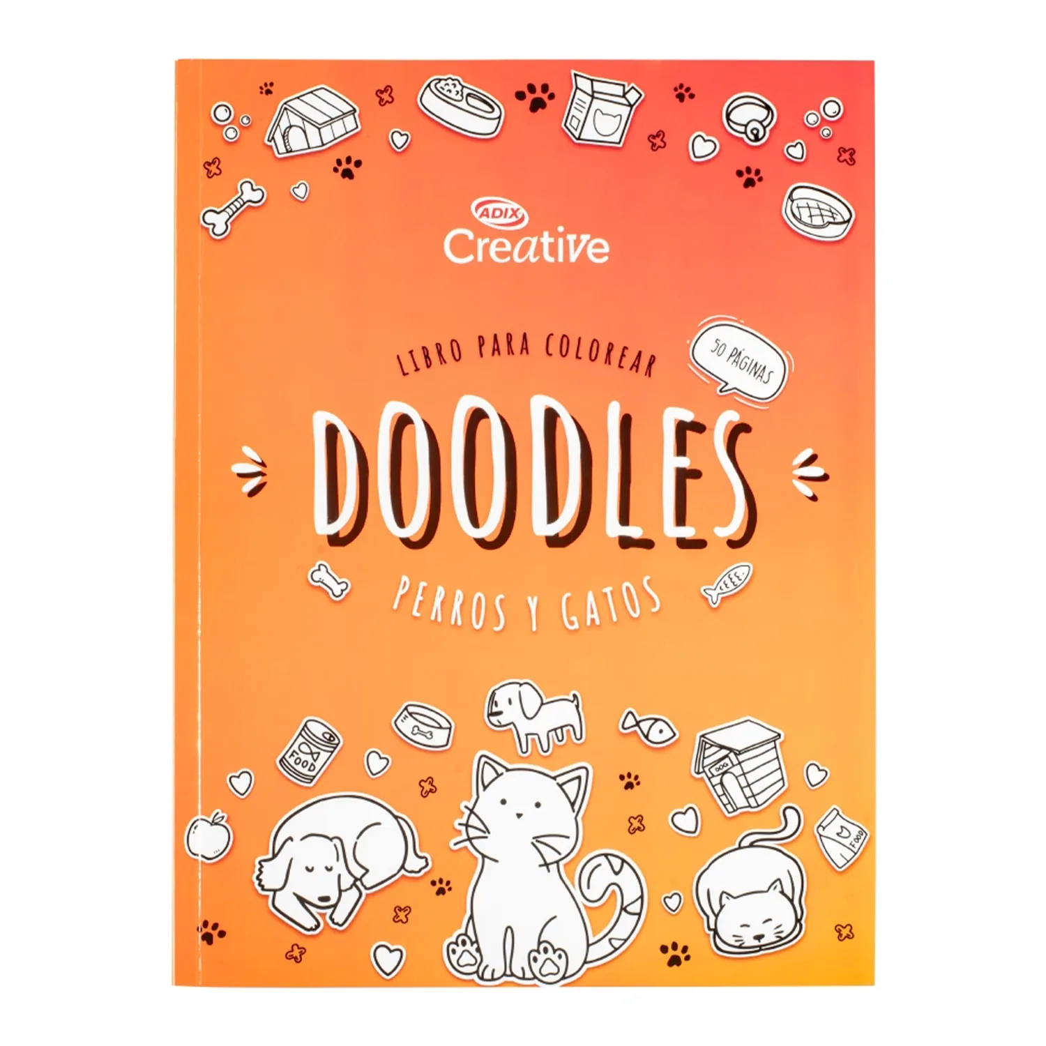 Libro para Colorear Doodles Perro/Gato Adix