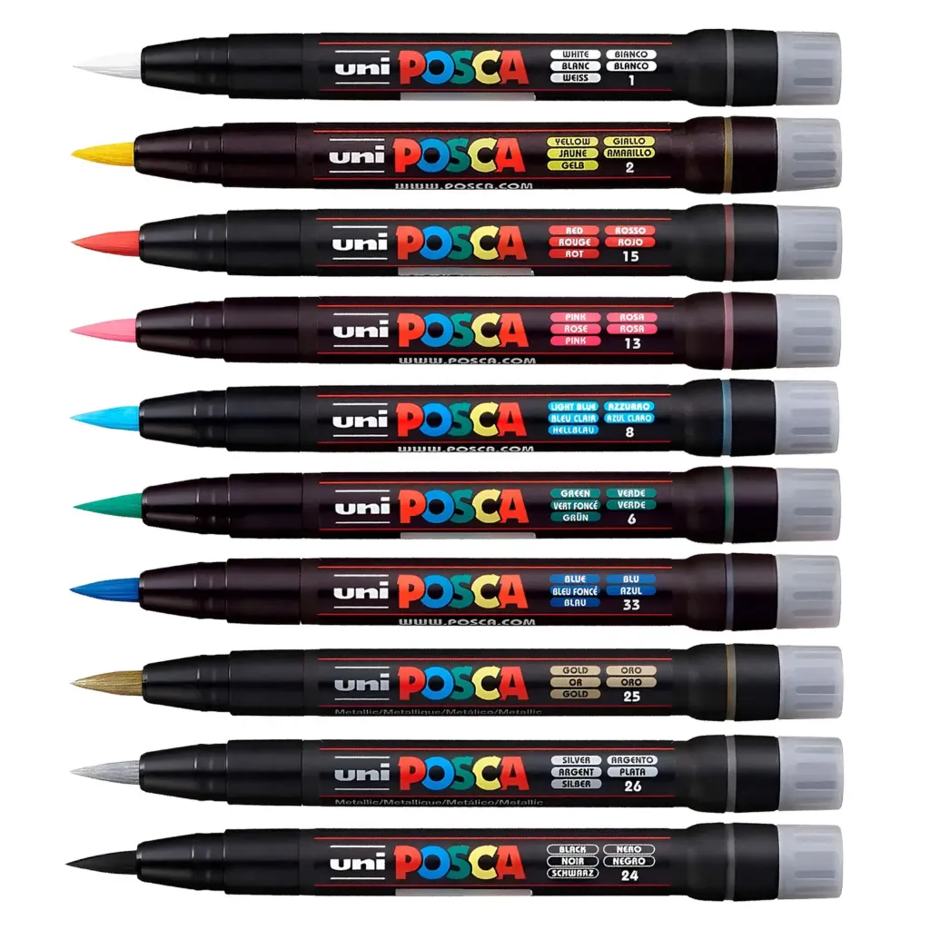 Marcador Pintura Acrílica Punta Pincel Uni Posca PCF-350