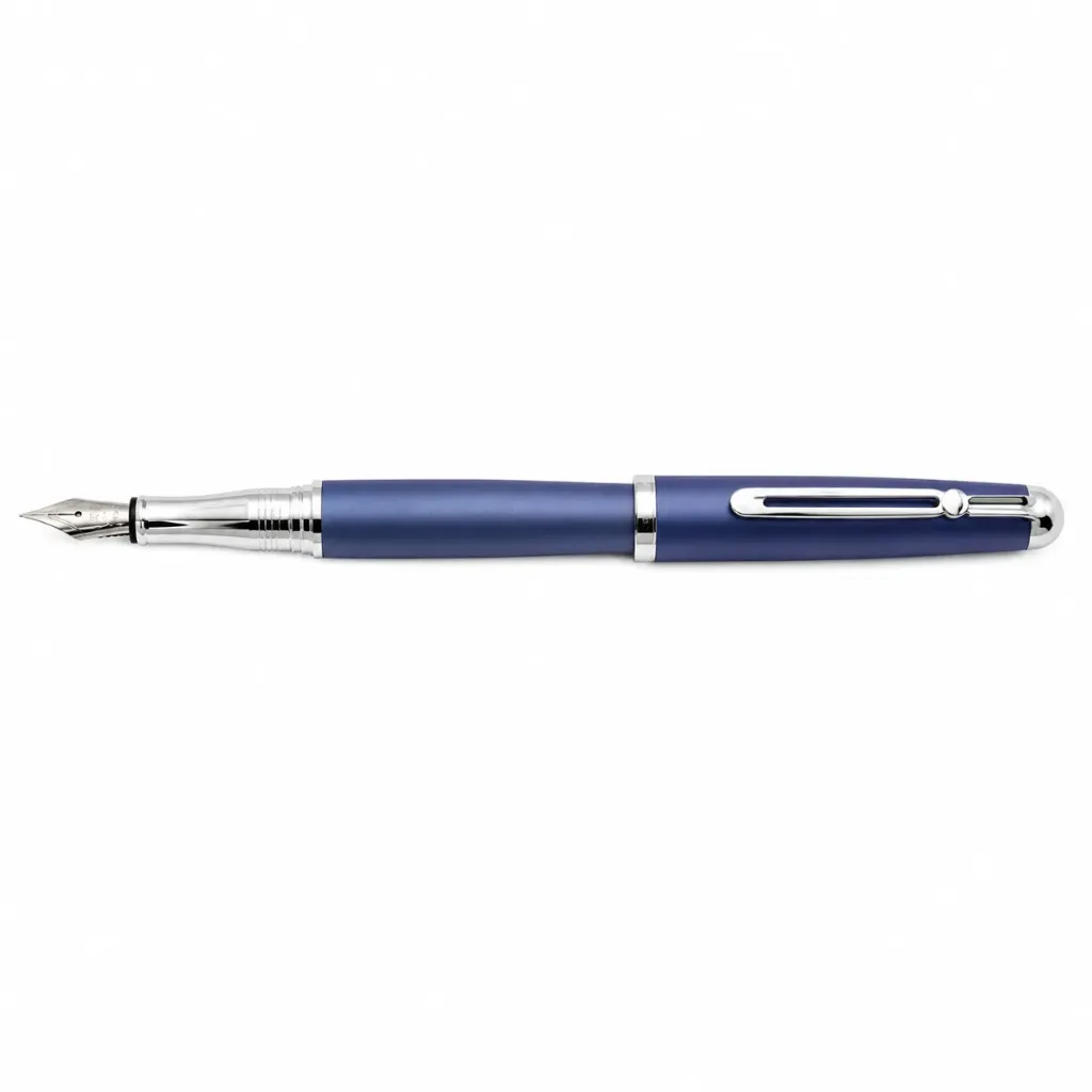 [10251001] Pluma Inoxcrom Mistral Tinta Azul