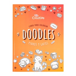 [C201047] Libro para Colorear Doodles Perro/Gato Adix