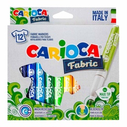[40957] Plumones Carioca para Tela (12 colores)