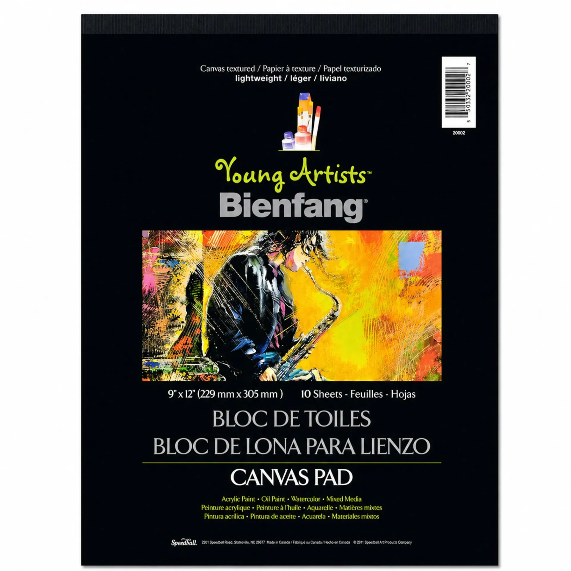 [220007] Block Bienfang Canvas Tipo Lienzo 22x30cm 224gr 10hj