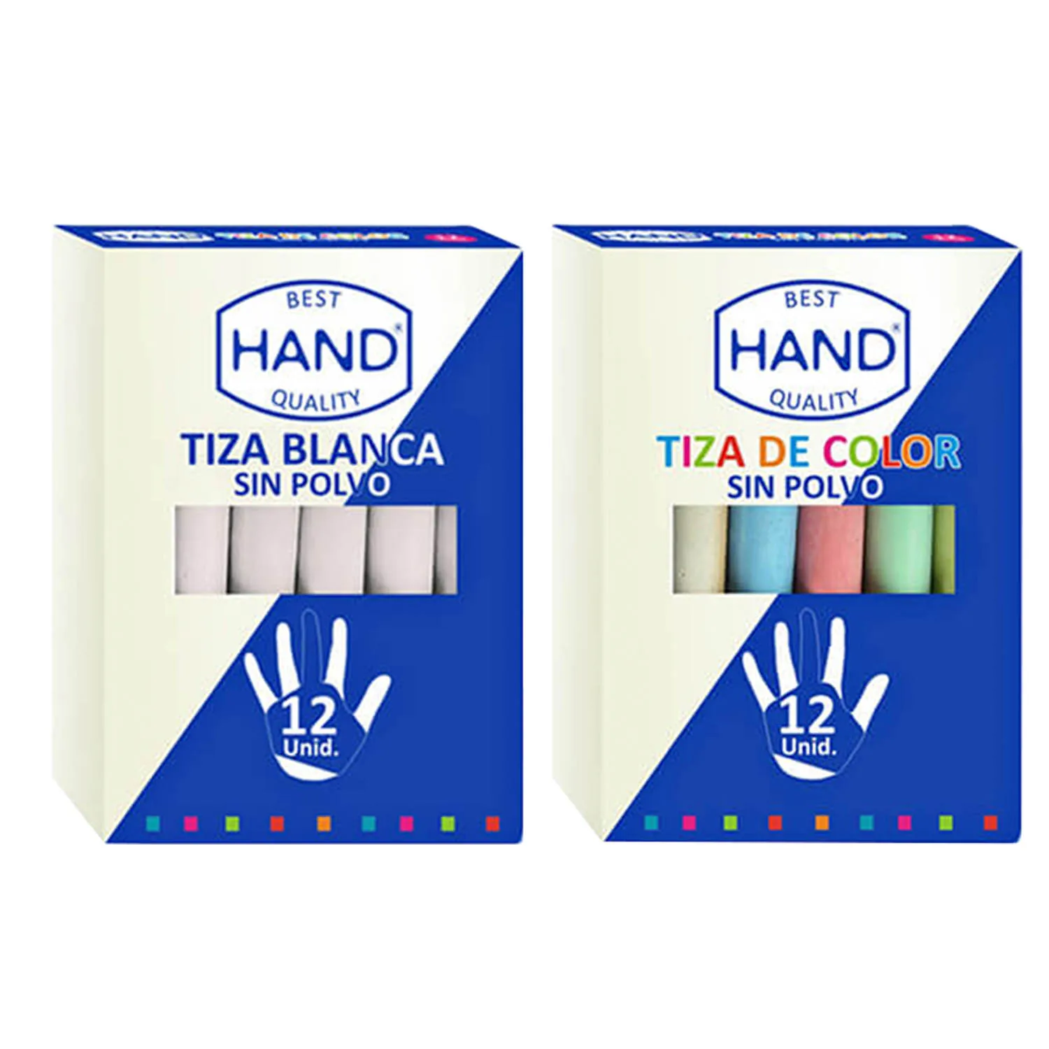 Tiza En Barra Hand Para Pizarras Negras (12ud)