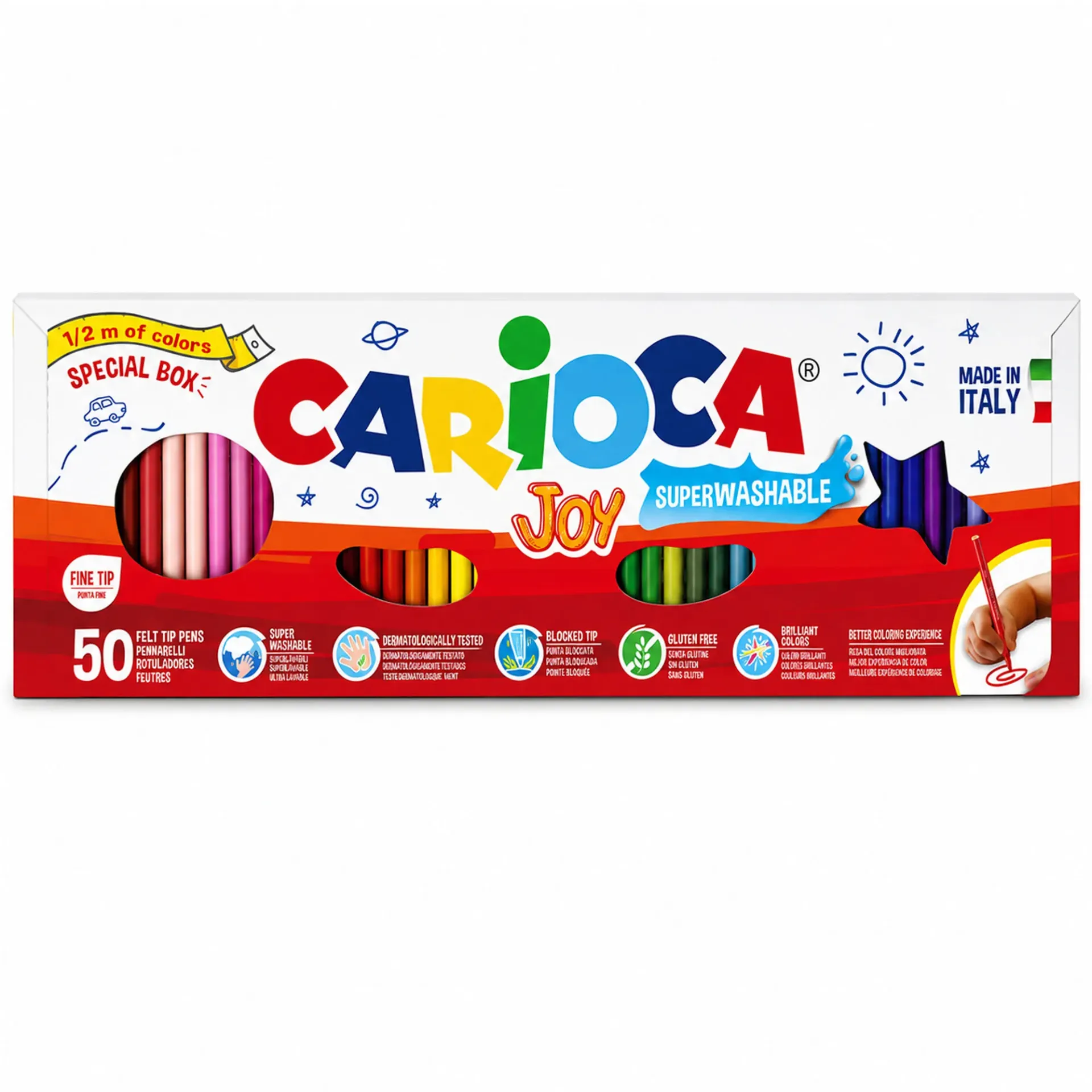 [41018] Plumones Carioca Lavable (50 colores)