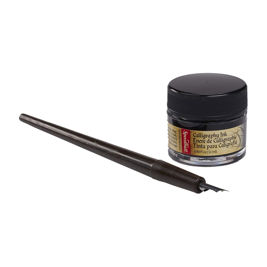 Set plumilla #102 Crow Quill y Tinta Negra 12ml Speedball