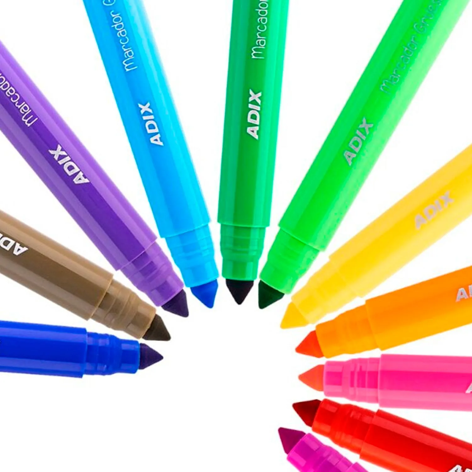 Marcador Grueso Adix 12 Colores
