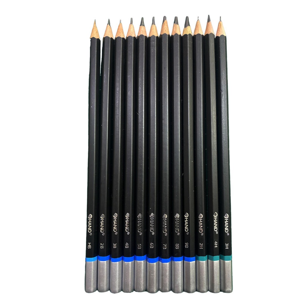 Set de 12 lápices grafitos del 9B al 4H