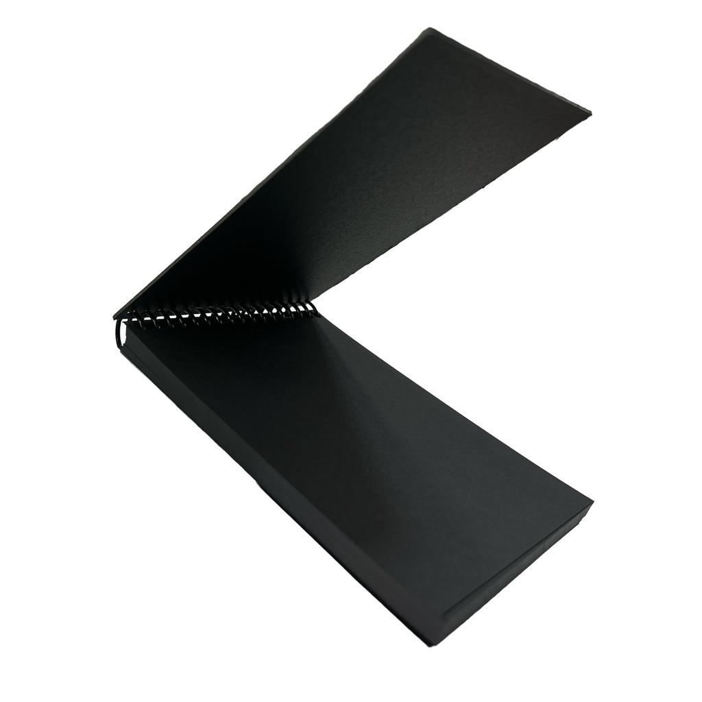 Croquera Papel Bond Negra 16x10cm (1/4 Oficio) 100hj