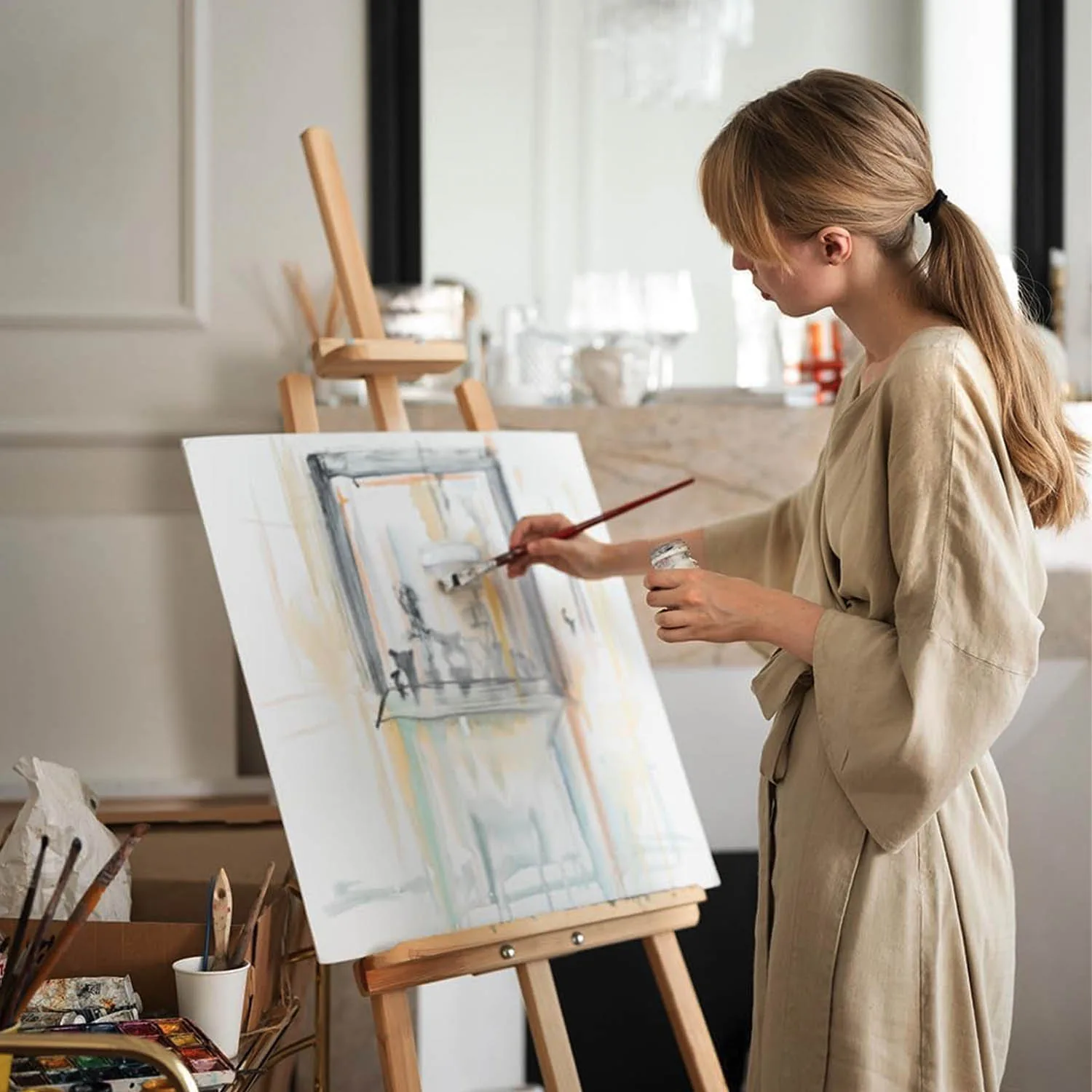 Atril De Madera Renart Tipo A 120cm Alto