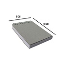 Croquera Papel Bond Tapa Gris 10x8cm (1/8 Oficio) 100hj