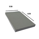 Croquera Papel Bond Tapa Gris 16x10cm (1/4 Oficio) 100hj