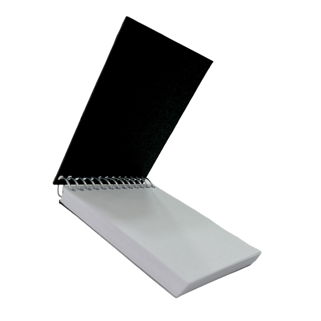 Croquera Papel Bond Tapa Negra 10x8cm (1/8 Oficio) 100hj