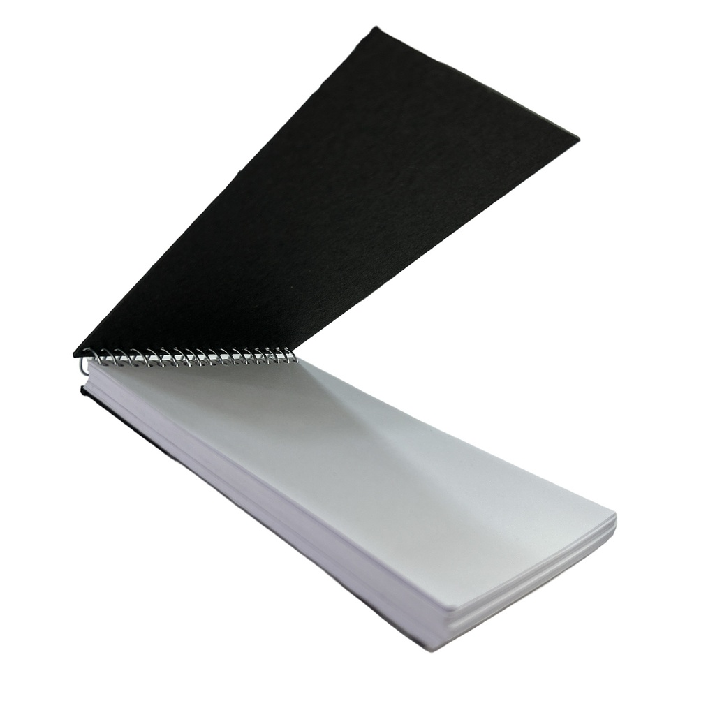 Croquera Papel Bond Tapa Negra 16x10cm (1/4 Oficio) 100hj
