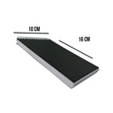 Croquera Papel Bond Tapa Negra 16x10cm (1/4 Oficio) 100hj