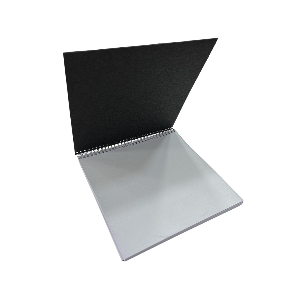 Croquera Papel Bond Tapa Negra 18x18 cm 100hj