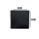 Croquera Papel Bond Tapa Negra 18x18 cm 100hj