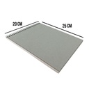 Croquera Papel Mantequilla Tapa Gris 20X25 cm (1/16 Pliego) 100hj