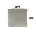 Croquera papel Hilado 9 140gr Tapa Gris 18x18cm 50hj