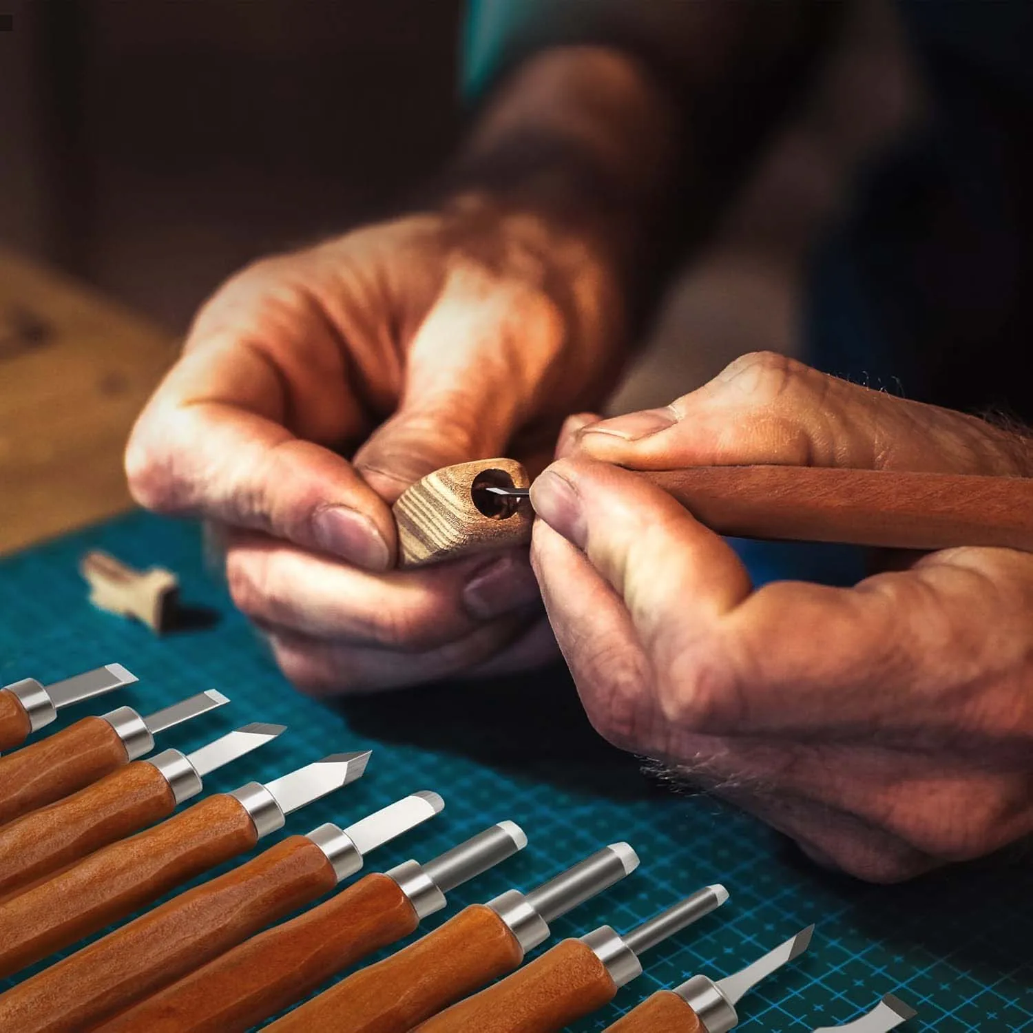 Gubias para Tallado Renart Set 12 pcs. con Caja Plástica