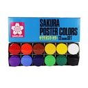 Témpera Profesional Poster Color Sakura12 Colores