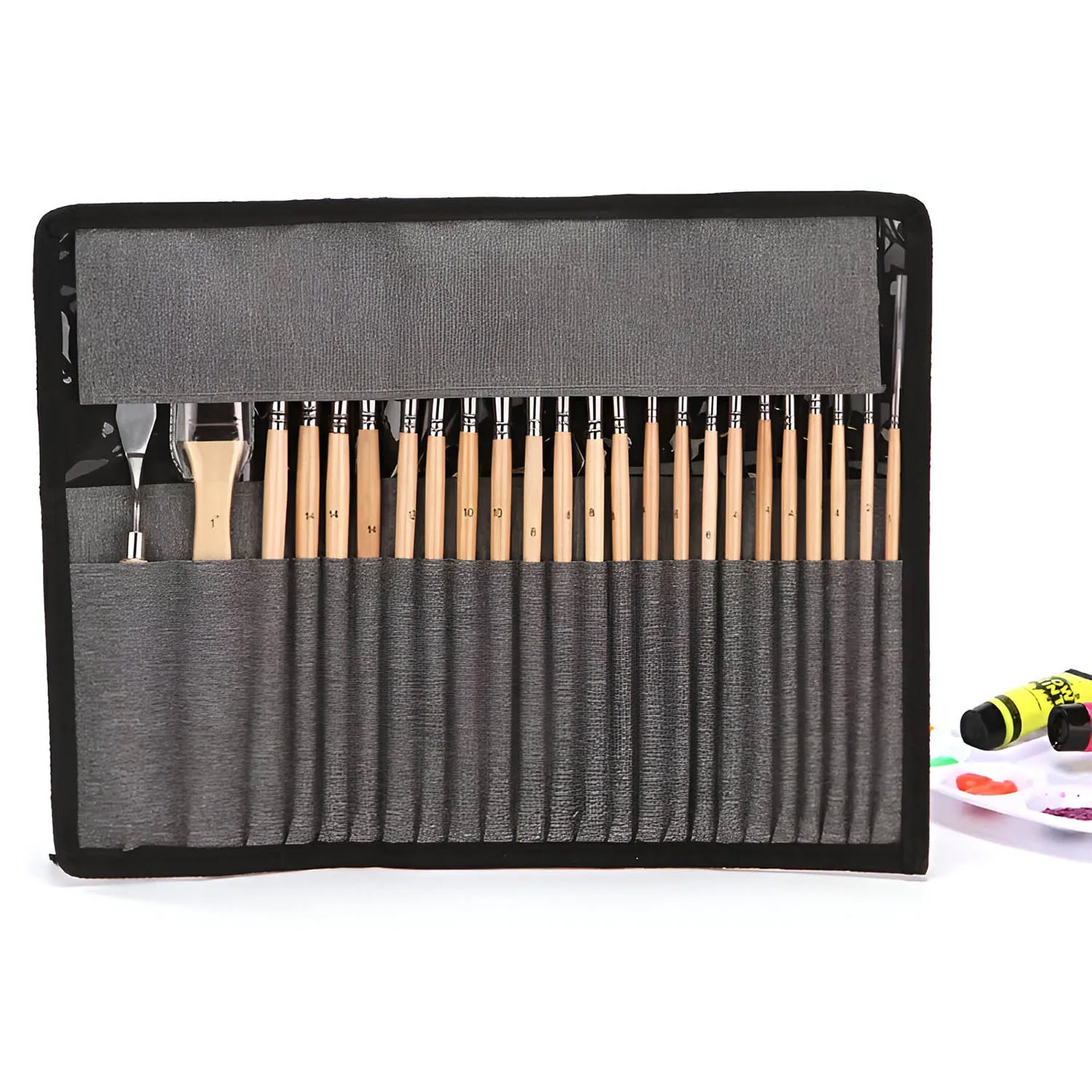 Pinceles para Acuarela y Acrilico con Estuche Renart 24 pcs.