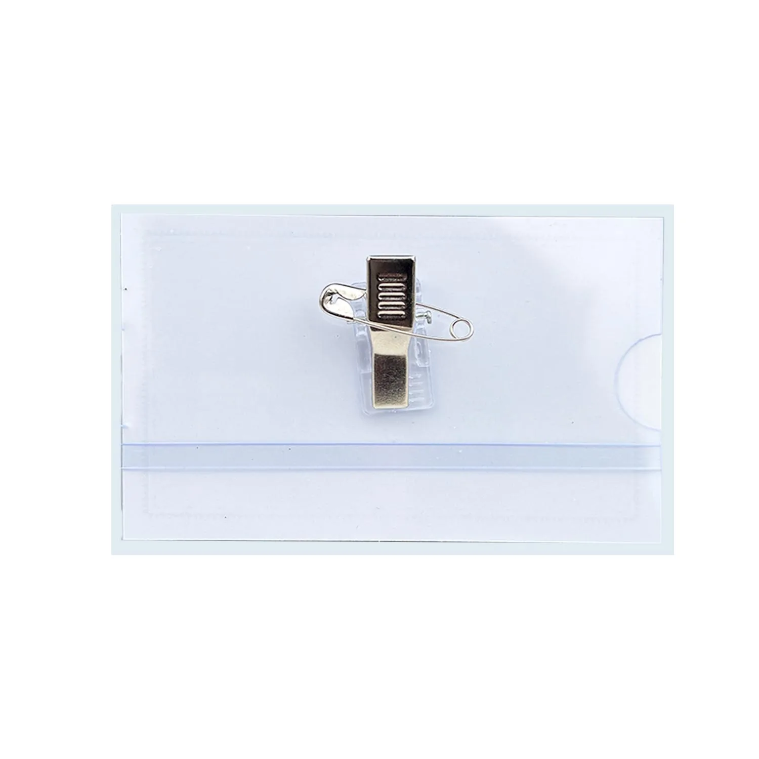 Porta Credencial con Apretador y Clip JM 90x55mm