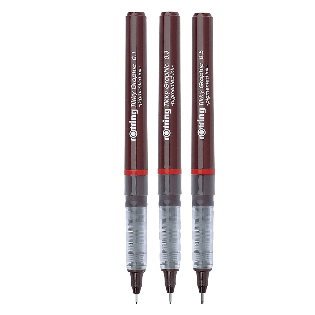 Tiralíneas Desechables Rotring Tikky Graphic (0.1-0.3-0.5mm)