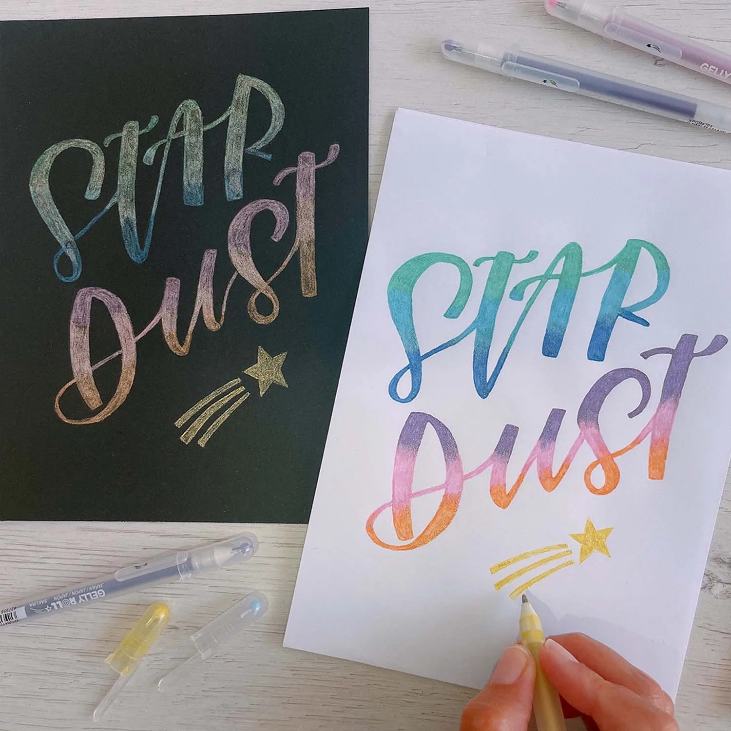 Lapiz Gel Gelly Roll Sakura 6 Colores Stardust