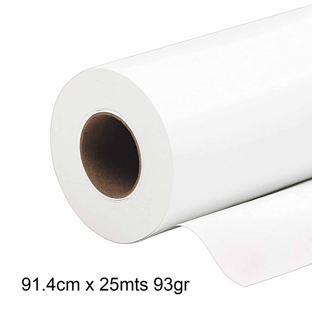 Rollo Papel Vegetal Plotter 91.4cm x 25mts 93gr