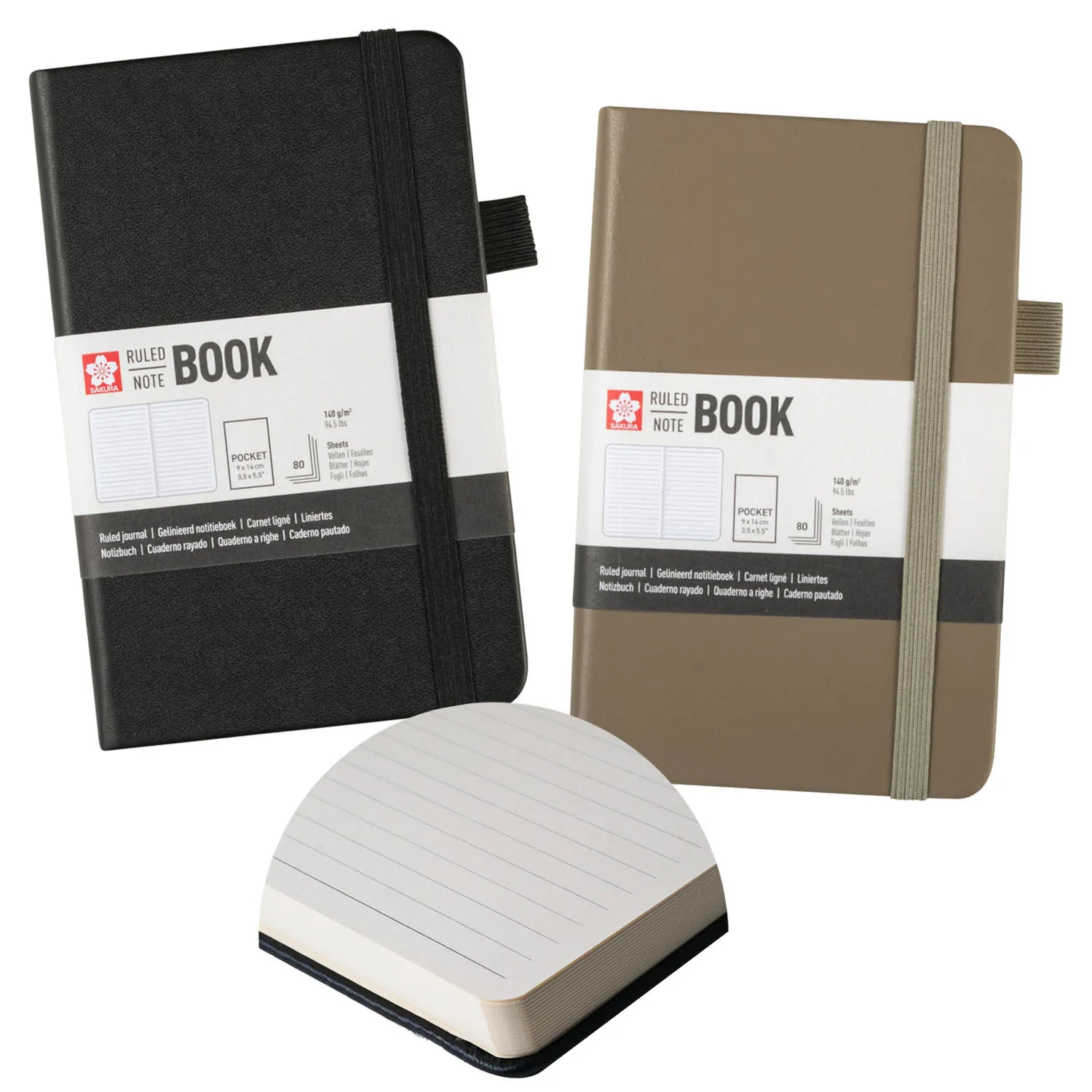 Libreta Sakura Hoja Crema con Lineas 9x14cm