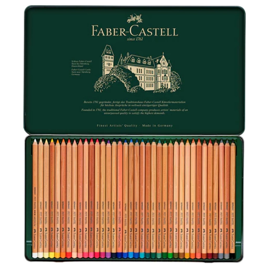 Estuche 36 Lápices Faber-Castell Pitt Pastel