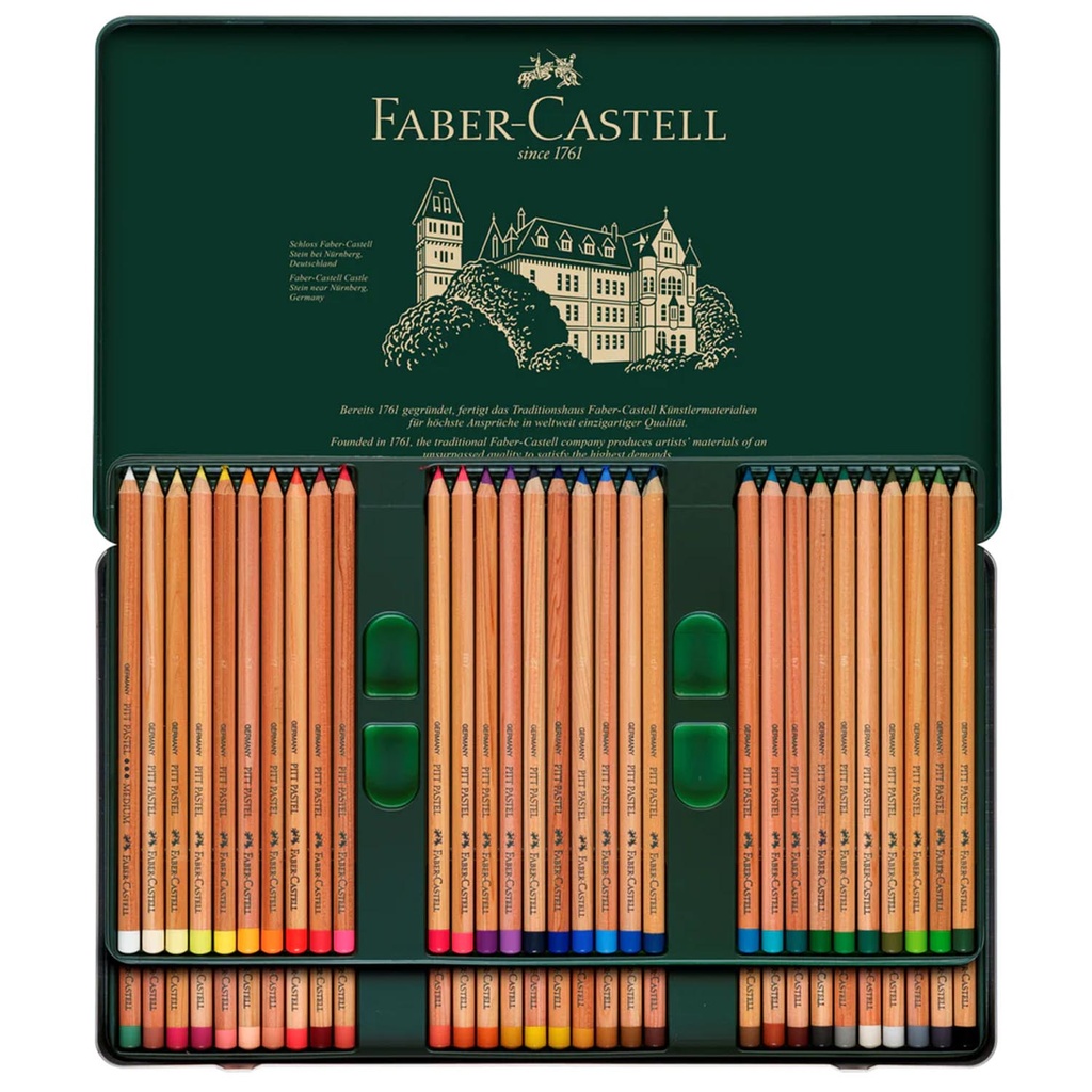 Estuche 60 Lápices Faber-Castell Pitt Pastel