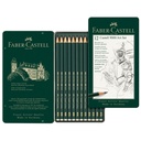 Lápices Grafito Faber-Castell 9000 (8B-2H) 12 ud