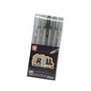 Kit Sketchbook hoja negra 14x21cm + Set 5 Gelly Roll Grises